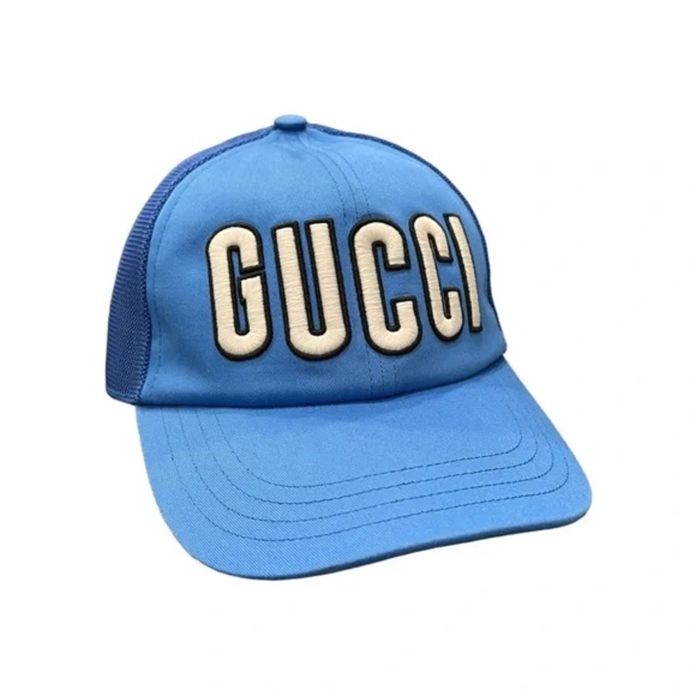 Gucci Vibrant Blue Mesh Cap NWT